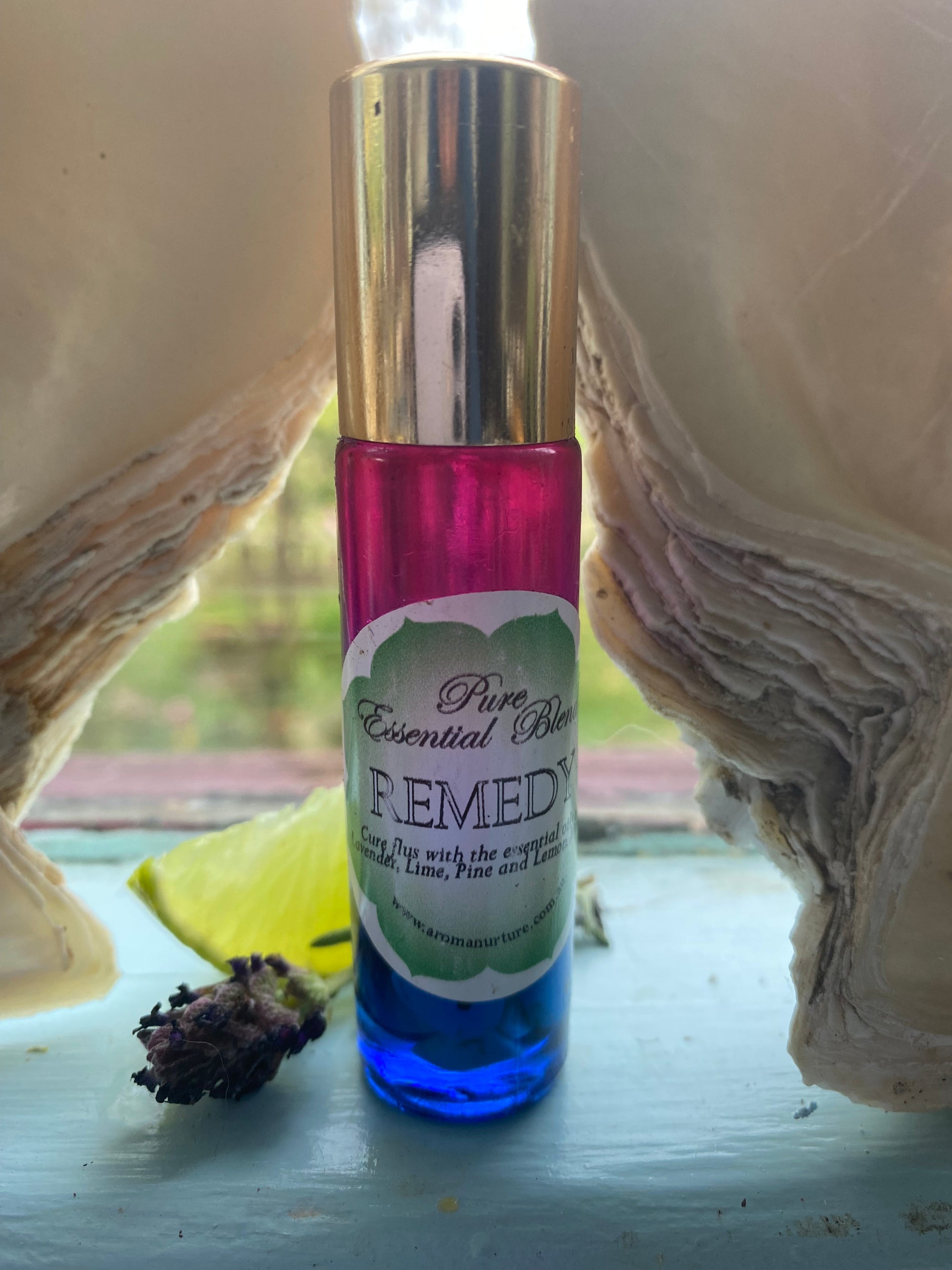 Remedy Roll-on Blend with Crystal chips.
