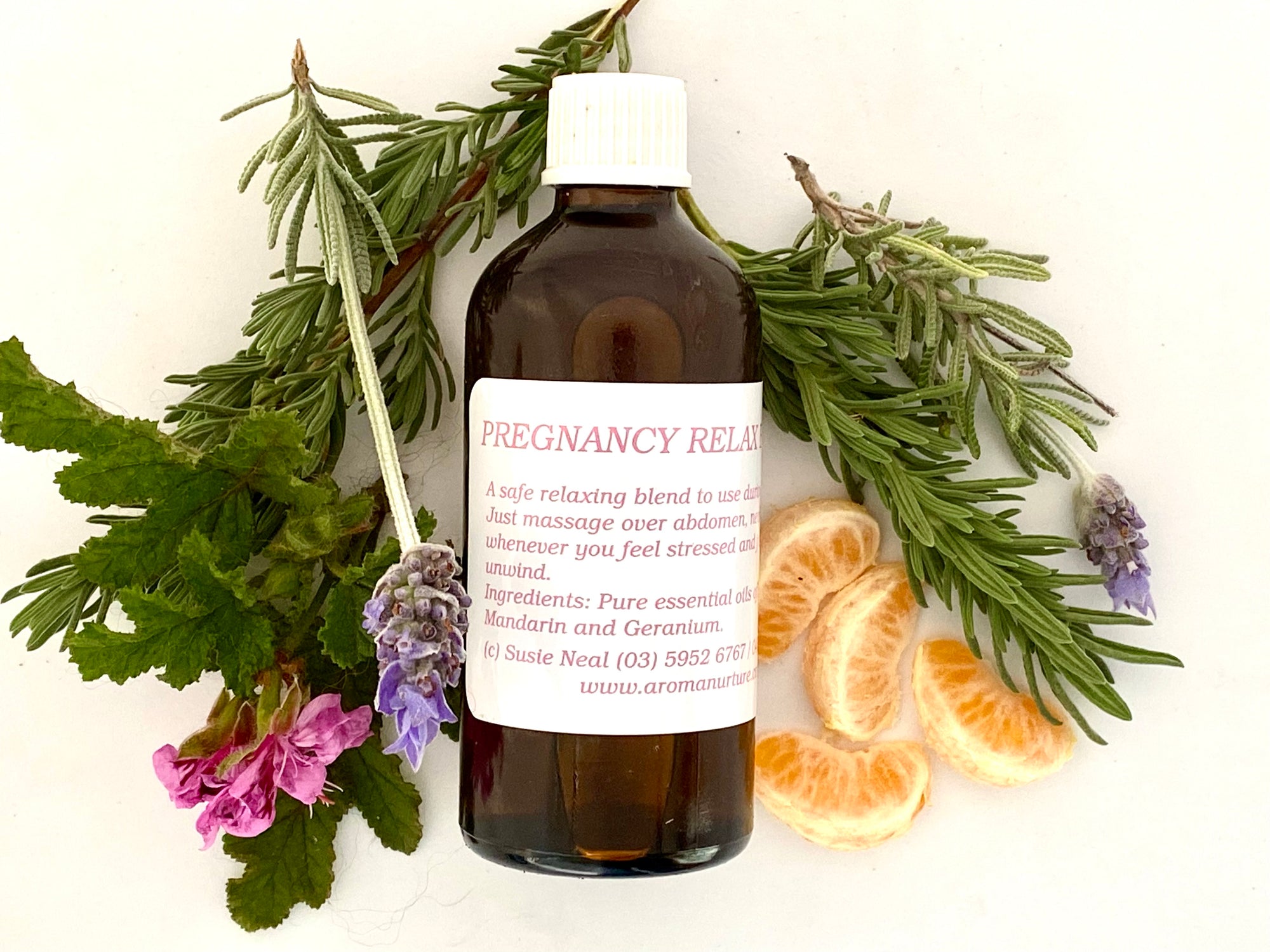 Pregnancy Relax Massage Oil in Light Olive Oil.100 mls.