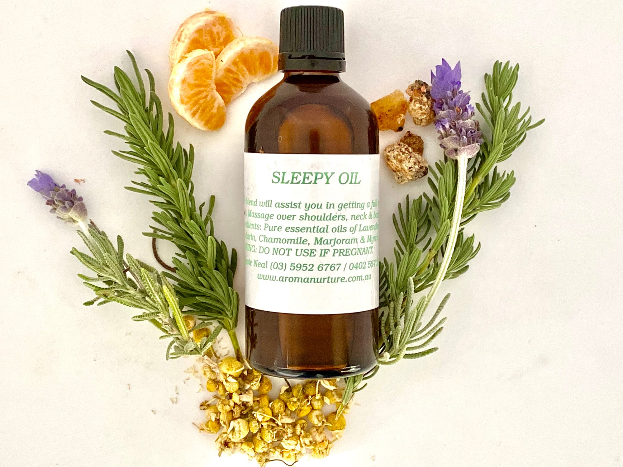 Sleepy Massage Oil in Sweet Almond Oil.100 mls.