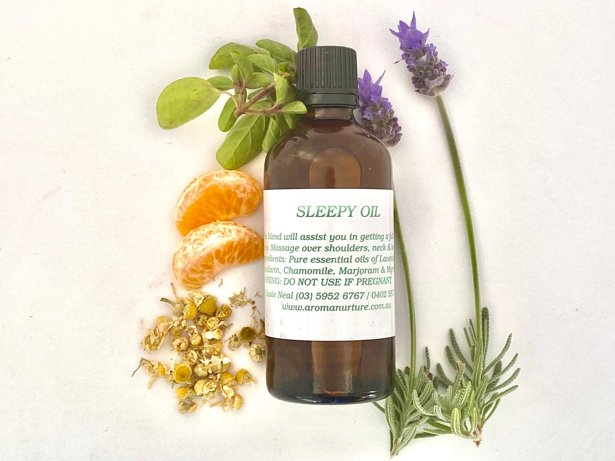 Sleepy Massage Oil in Sweet Almond Oil.100 mls.
