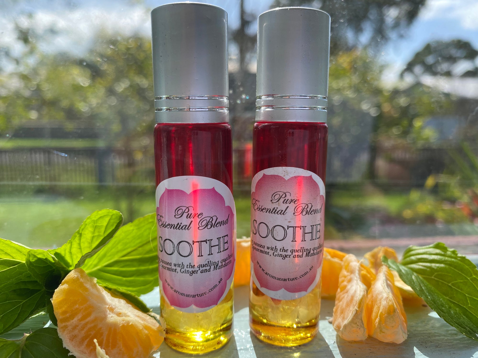 Soothe Roll-on Blend with Crystal chips.
