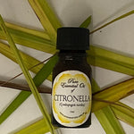 Pure essential oil of Citronella 10mls.(Cymbopogon nardus).