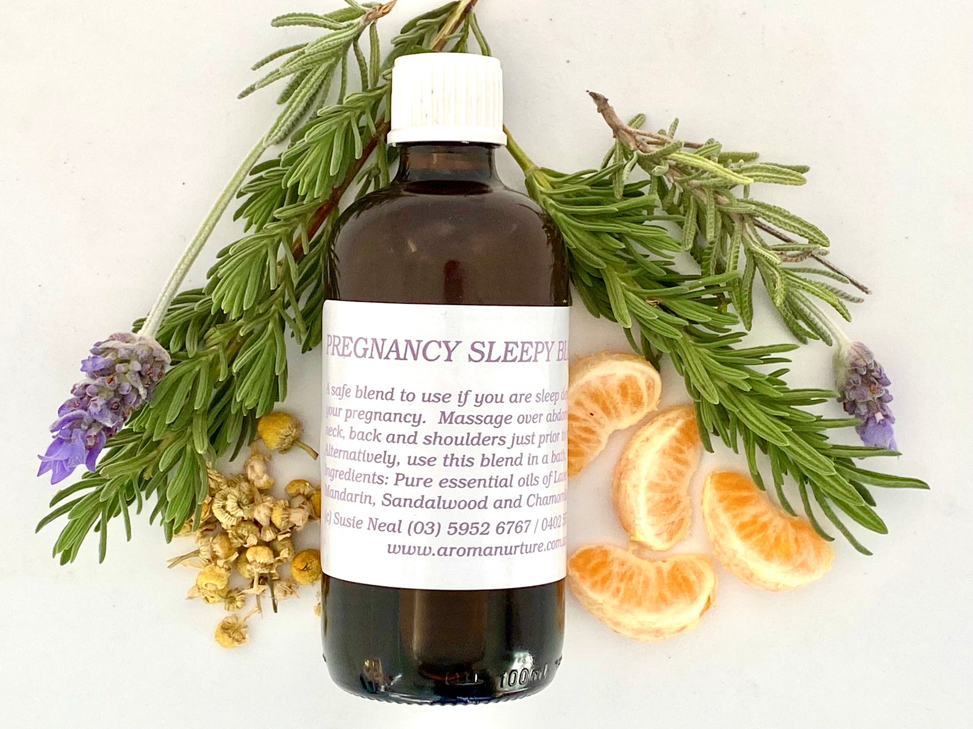 Pregnancy Sleepy Massage Oil in Light Olive Oil.100 mls.