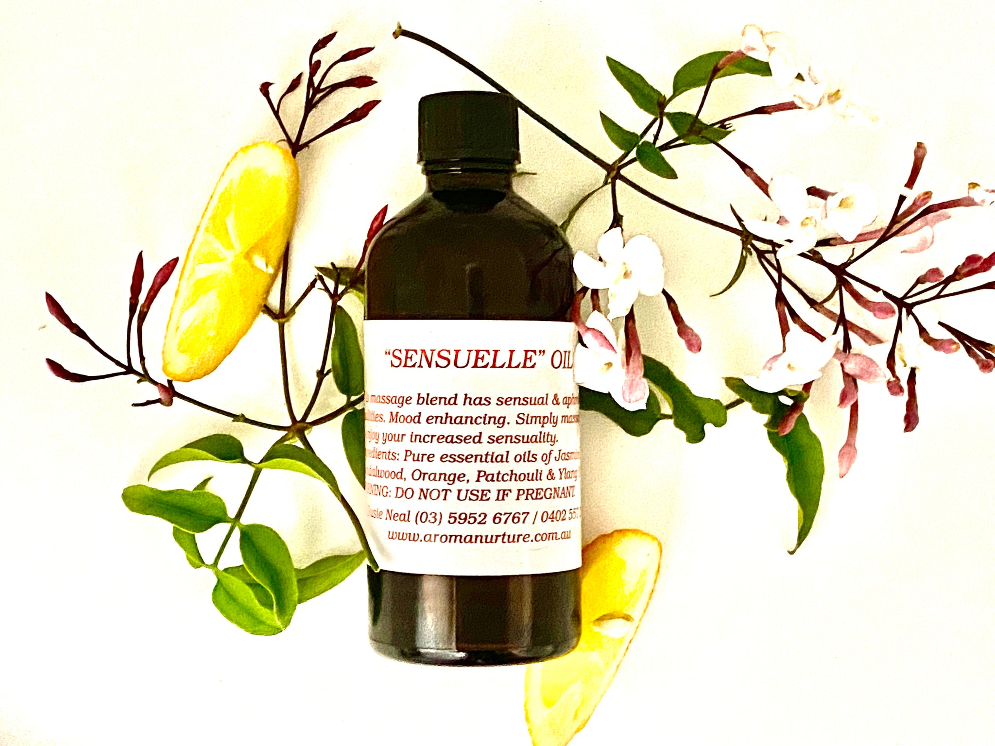 Sensuelle Massage Oil in Light Olive Oil.100 mls.