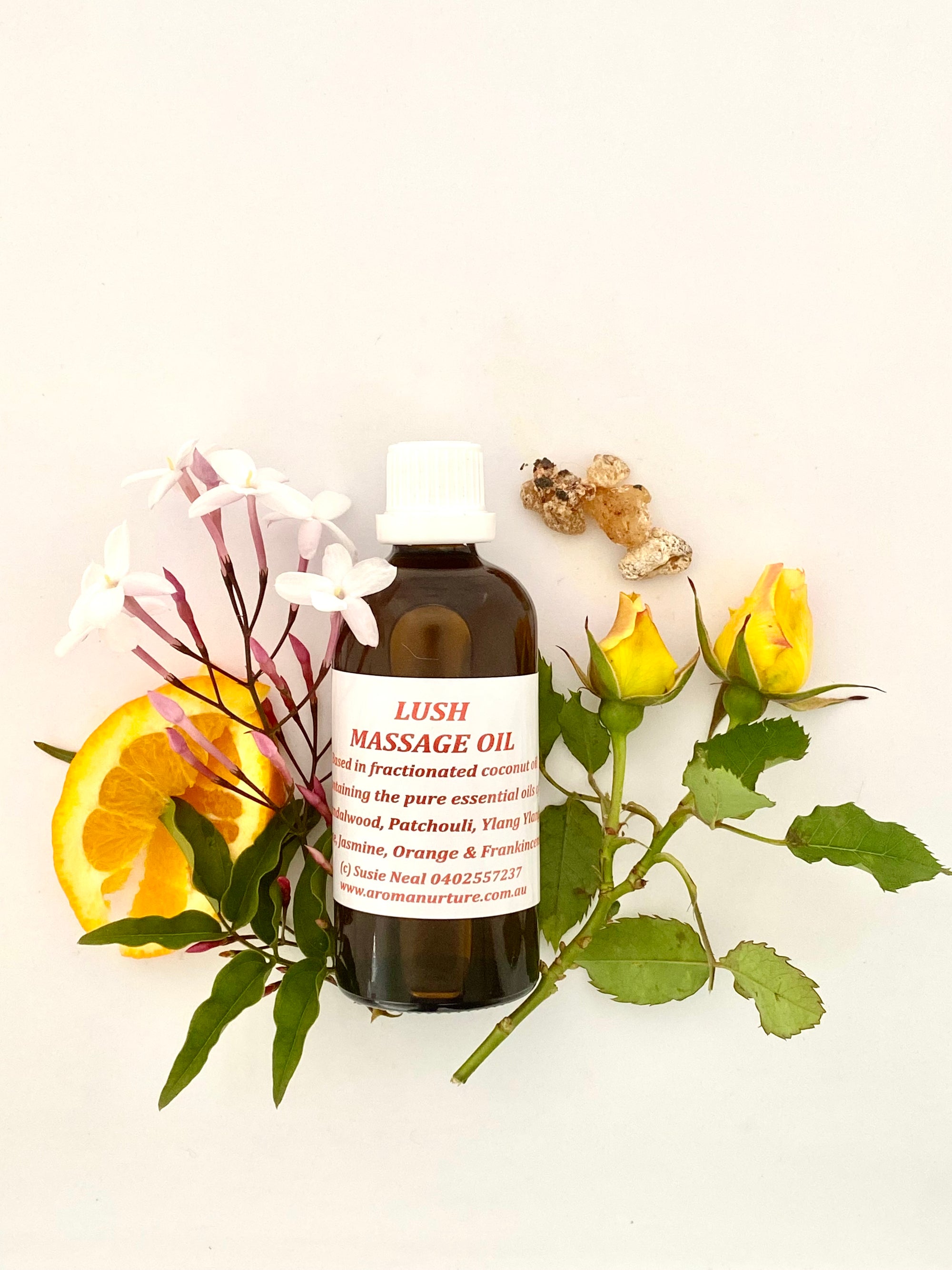 Lush Massage Oil in Sweet Almond Oil 100 mls.