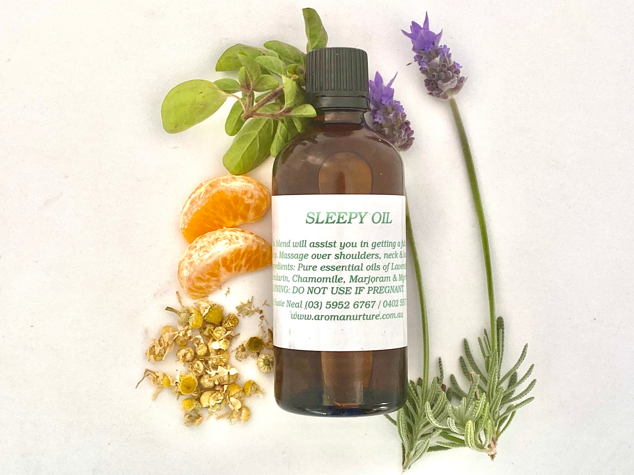 Sleepy Massage Oil in Light Olive Oil.100mls.