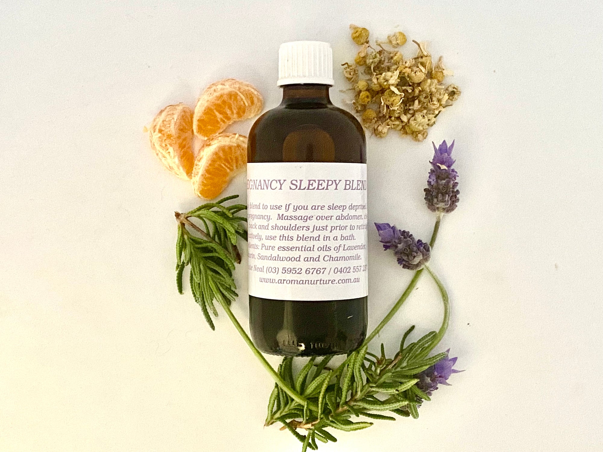 Pregnancy Sleepy Massage Oil in Sweet Almond Oil.100 mls.