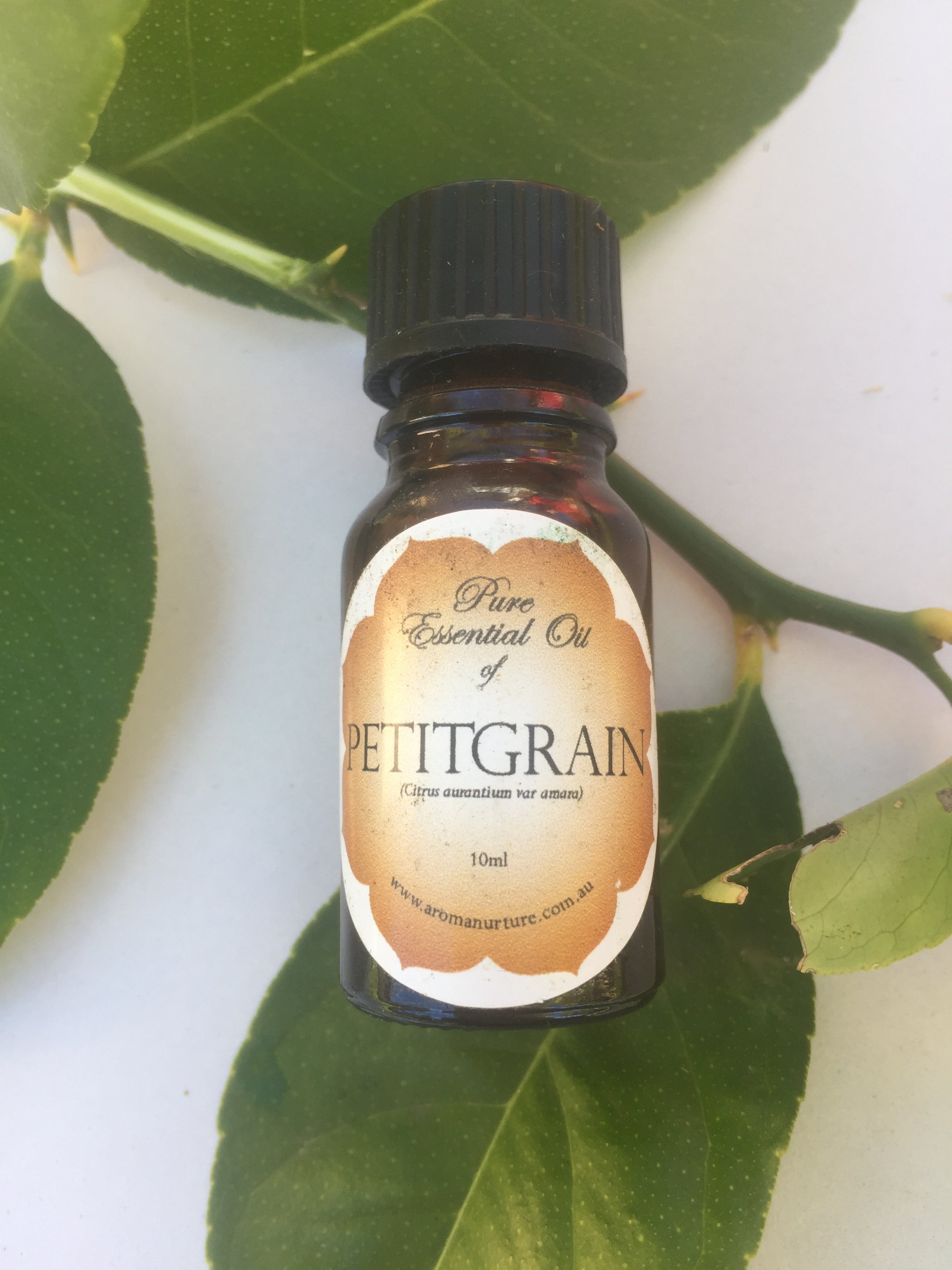 Pure Essential oil of Petitgrain 10mls.(Citrus aurantium var amara).
